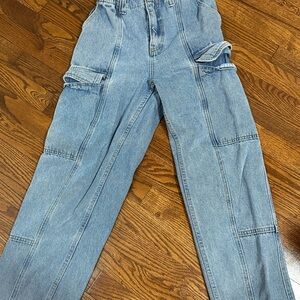 Women's lightwash Cargo Jeans